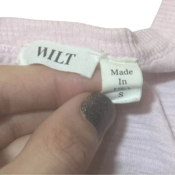 Wilt Light Pink Short Sleeve Tee Shirt Style #W034015 Cut #4216 Size Small - Picture 2 of 4